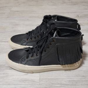 Vans Black Moccasin Fringe High Top Show Women's 9.5